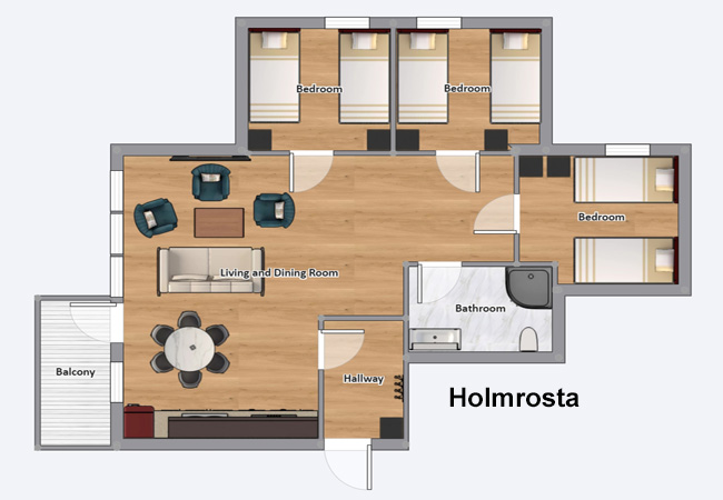 Holmrosta 6 persons